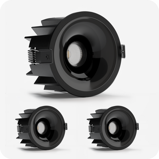 Murphy Elantra Noir 12W COB LED Downlight | Black Reflector | Warm White Recessed Spot Light | Aluminium Housing | 700 Lumens | 4kV Surge Protection | BIS Approved | 2 Year Warranty