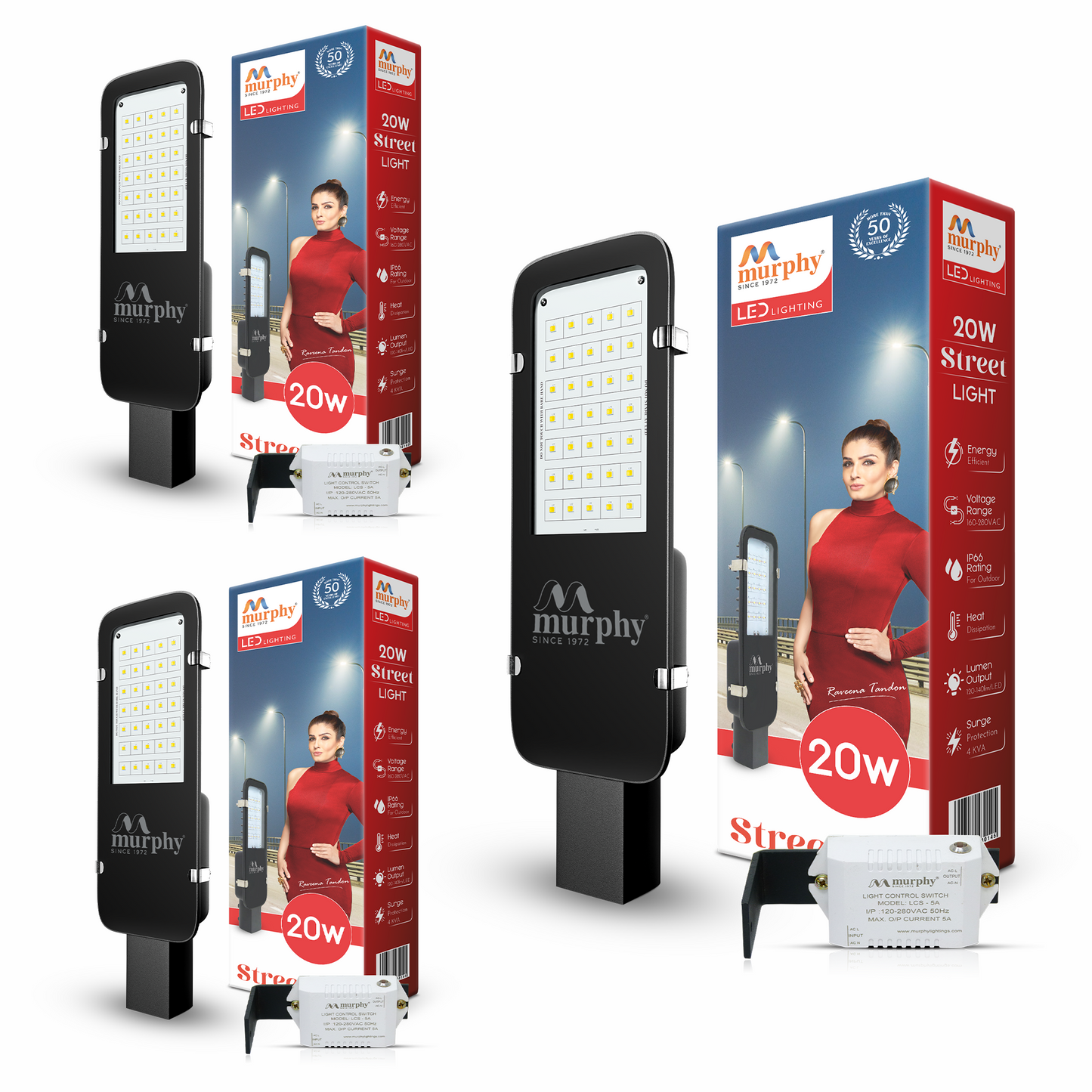 20W LED Street Light - Dusk To Dawn