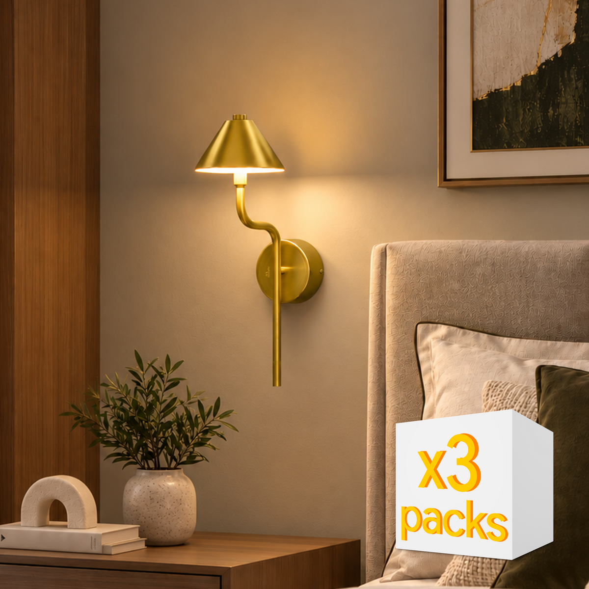 Murphy Cone Glow 6W LED Wall Light | 3-in-1 Colour Changing