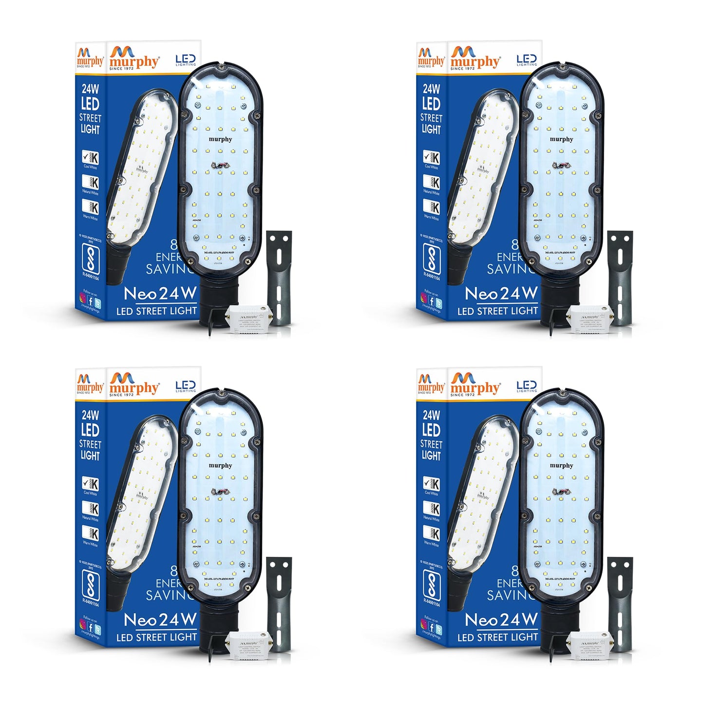 24W LED NEO Street Light-(PVC MODEL) With Auto On Off Driver