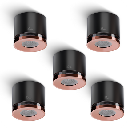 Murphy 3W Crystal Black Rose Gold Cylindrical COB Surface Light