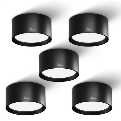 Murphy 3W LED Disc Surface Light Black Finish Aluminium Body | BIS Approved