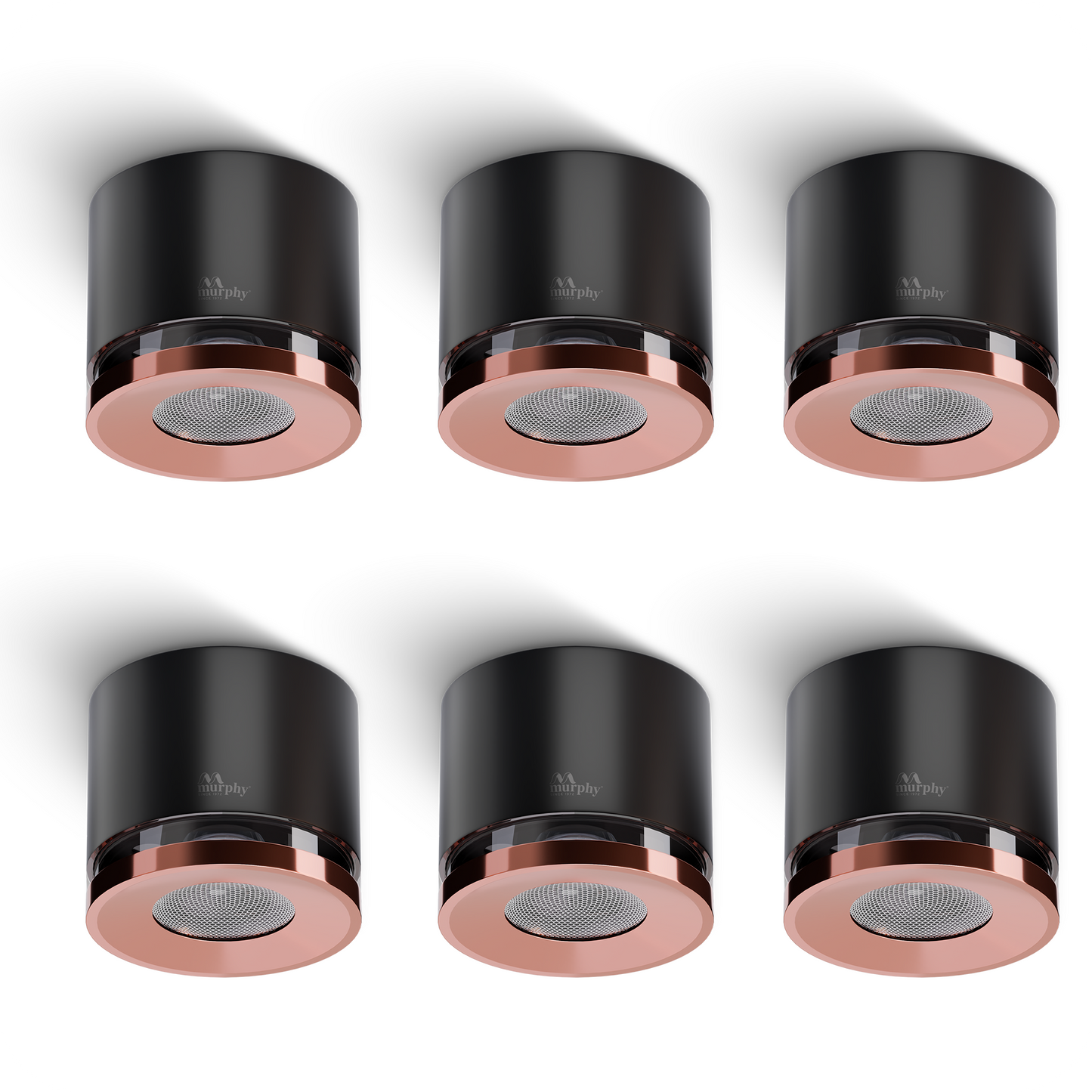 Murphy 3W Crystal Black Rose Gold Cylindrical COB Surface Light