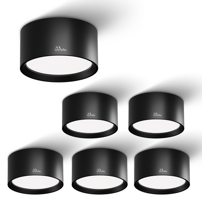 Murphy 3W LED Disc Surface Light Black Finish Aluminium Body | BIS Approved