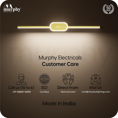 Murphy Twins Full Brass 16W+2W 3-in-1 LED Mirror Light – Dual Glow