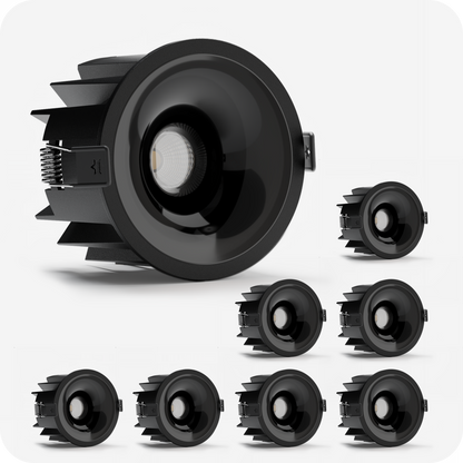 Murphy Elantra Noir 7W COB LED Downlight | Black Reflector | Warm White Recessed Ceiling Spot Light | Aluminium Housing | 700 Lumens | 4kV Surge Protection | BIS Approved | 2 Year Warranty