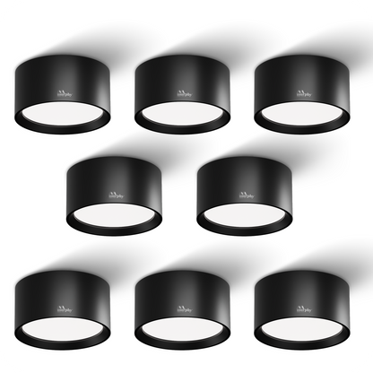 Murphy 3W LED Disc Surface Light Black Finish Aluminium Body | BIS Approved