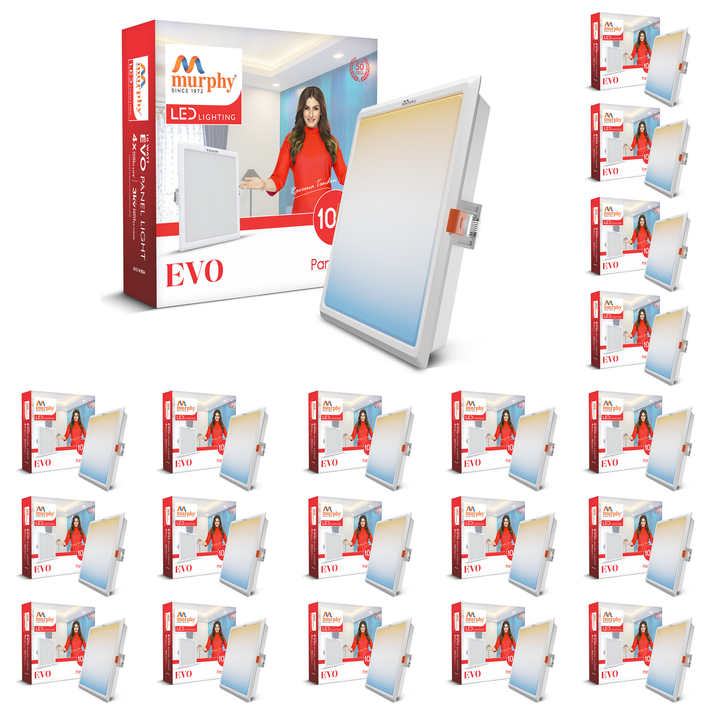 Murphy 10W Evo 3 Color Changing Square Recess Panel Light