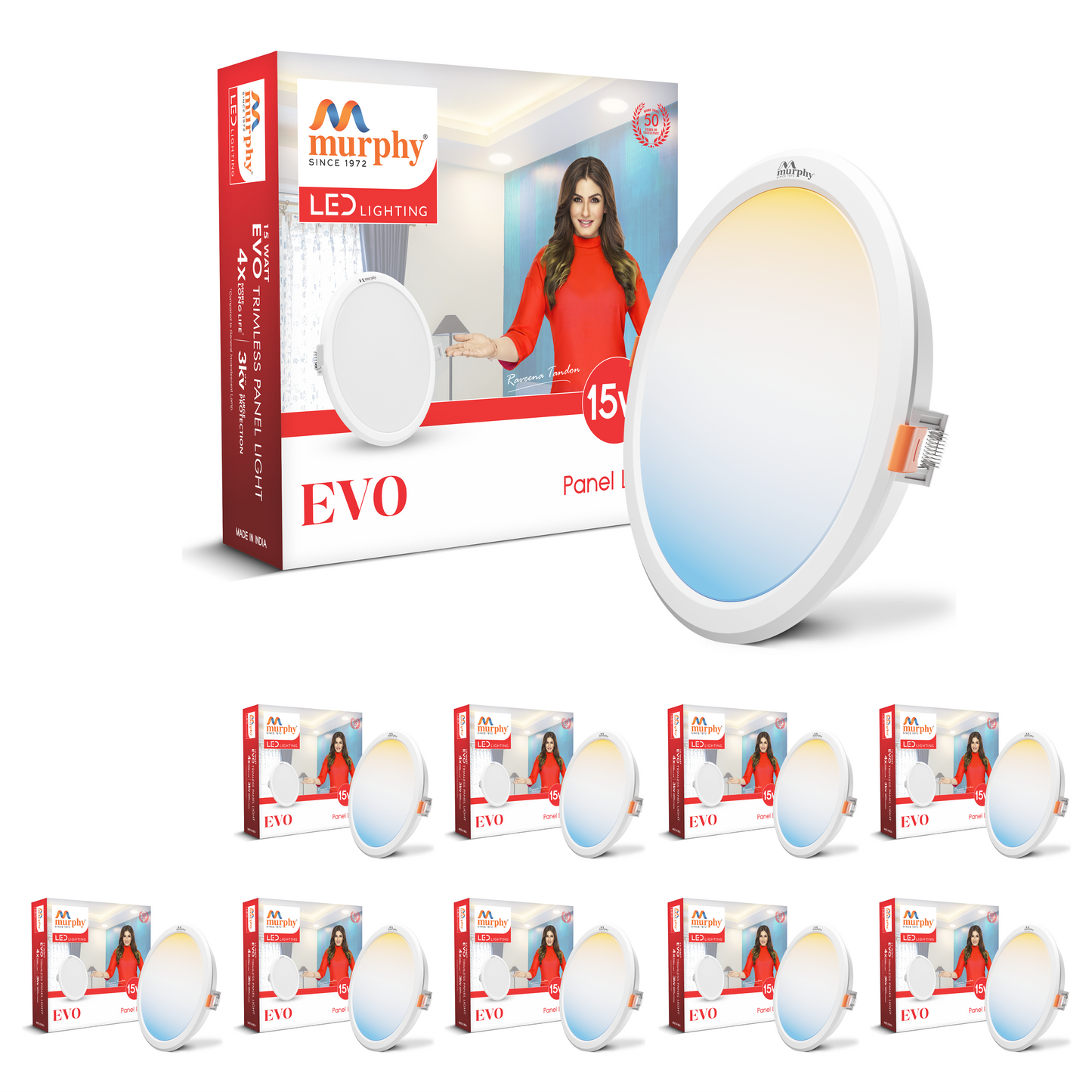 Murphy 15W Evo 3 Color Changing Round Recess Panel Light