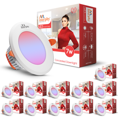 Murphy 7W Vivo LED 3-IN-1 Color Changing Down Light : Red+Blue+Pink