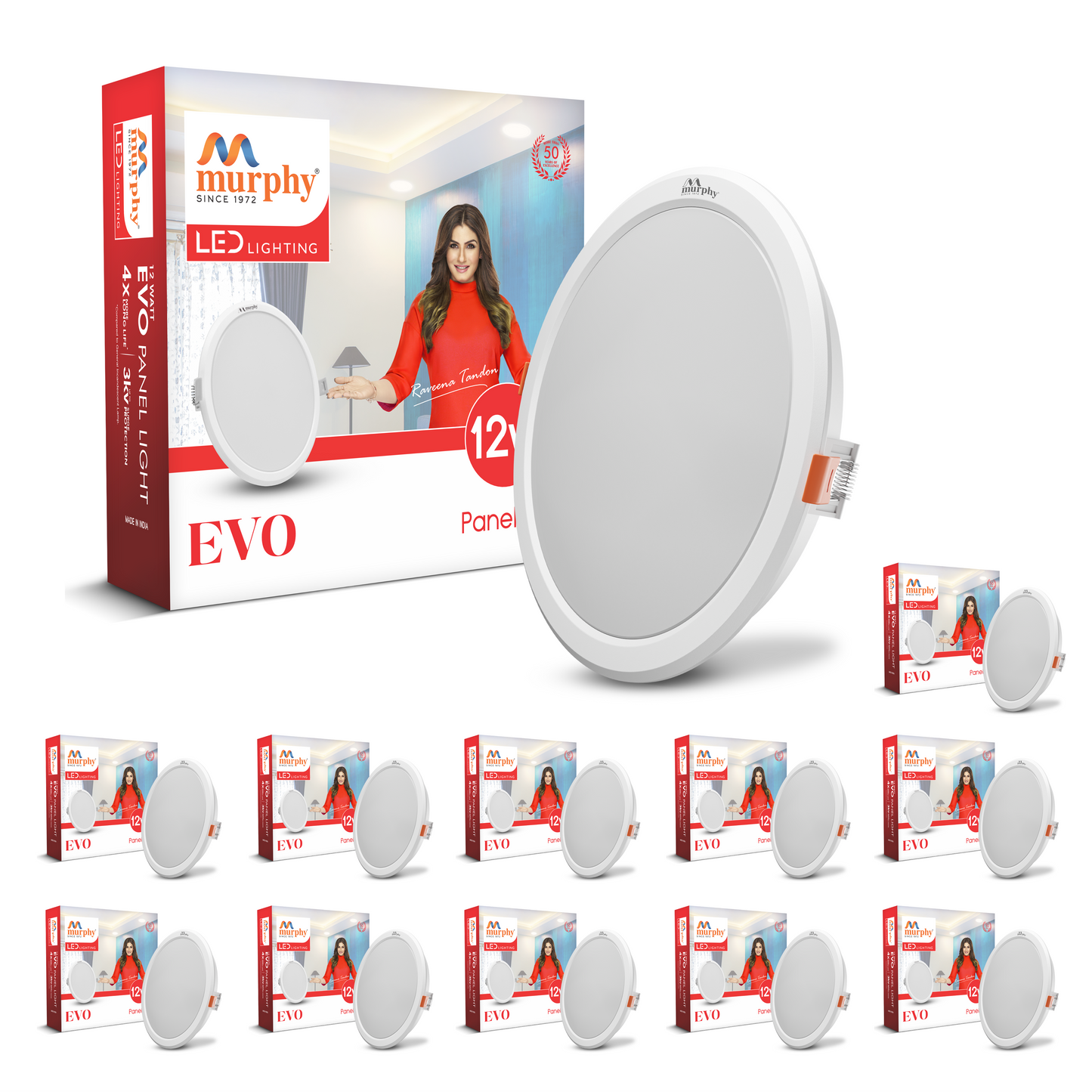 Murphy 12W Evo Round Recess Panel Light