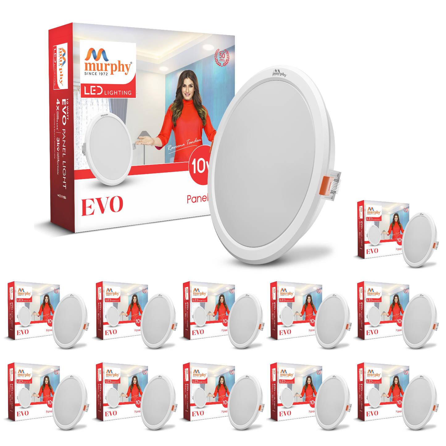 Murphy 10W Evo Round Recess Panel Light