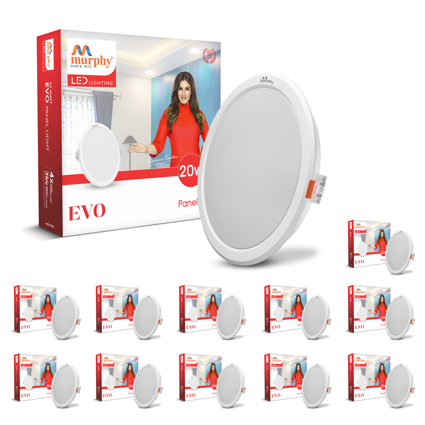 Murphy 20W Evo Round Recess Panel Light