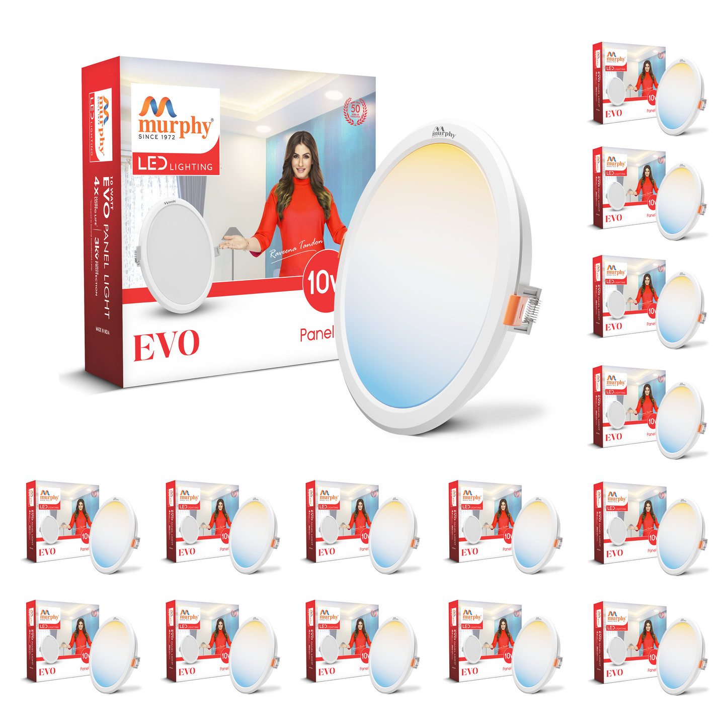 Murphy 10W Evo 3 Color Changing Round Recess Panel Light