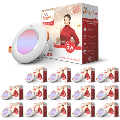 Murphy 3W Aura LED 3-IN-1 Color Changing Down Light : Red+Blue+Pink