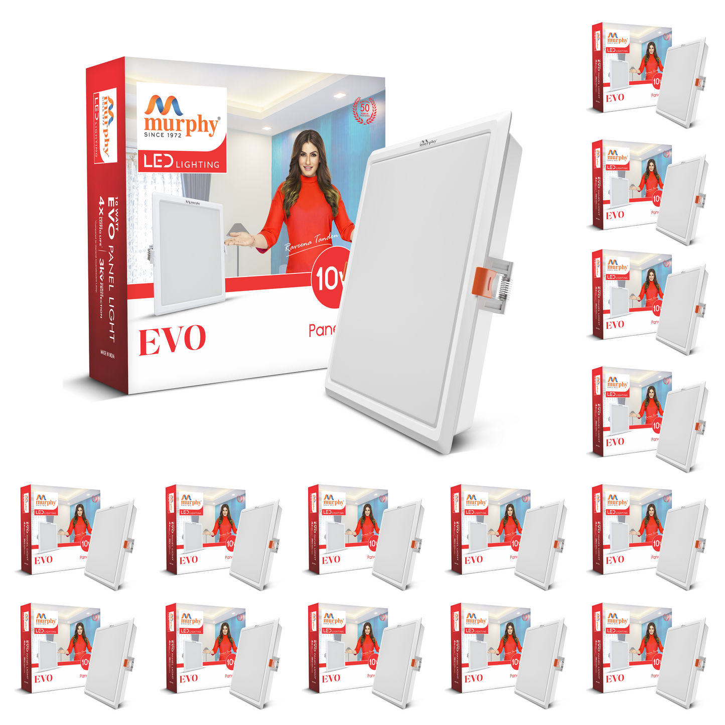 Murphy 10W Evo Square Recess Panel Light
