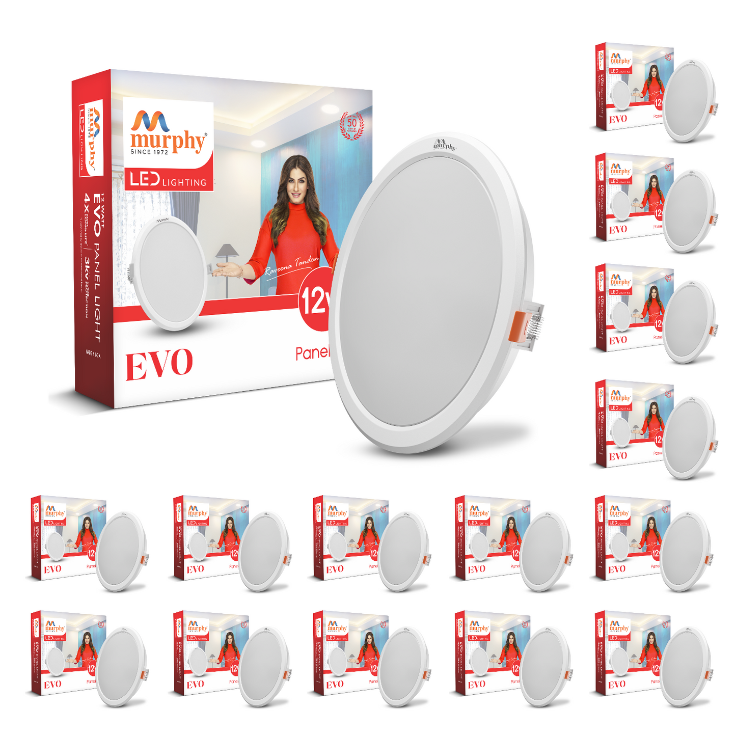 Murphy 12W Evo Round Recess Panel Light