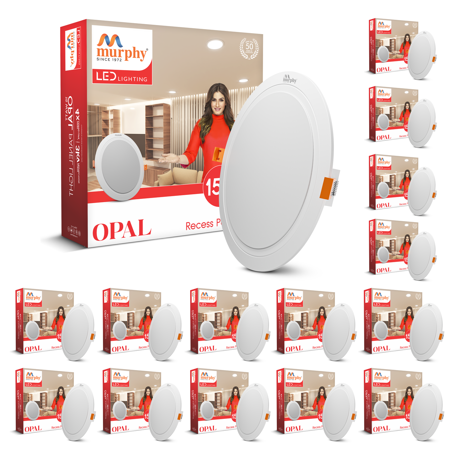 Murphy 15W OPAL Round Recess Panel Light