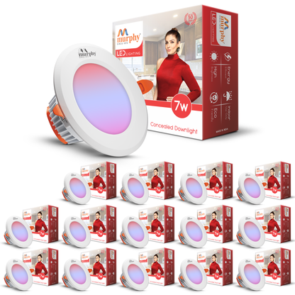 Murphy 7W Vivo LED 3-IN-1 Color Changing Down Light : Red+Blue+Pink