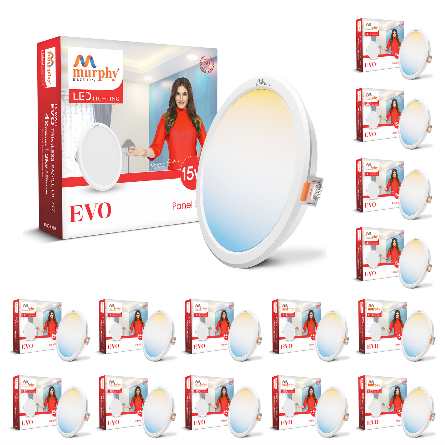 Murphy 15W Evo 3 Color Changing Round Recess Panel Light