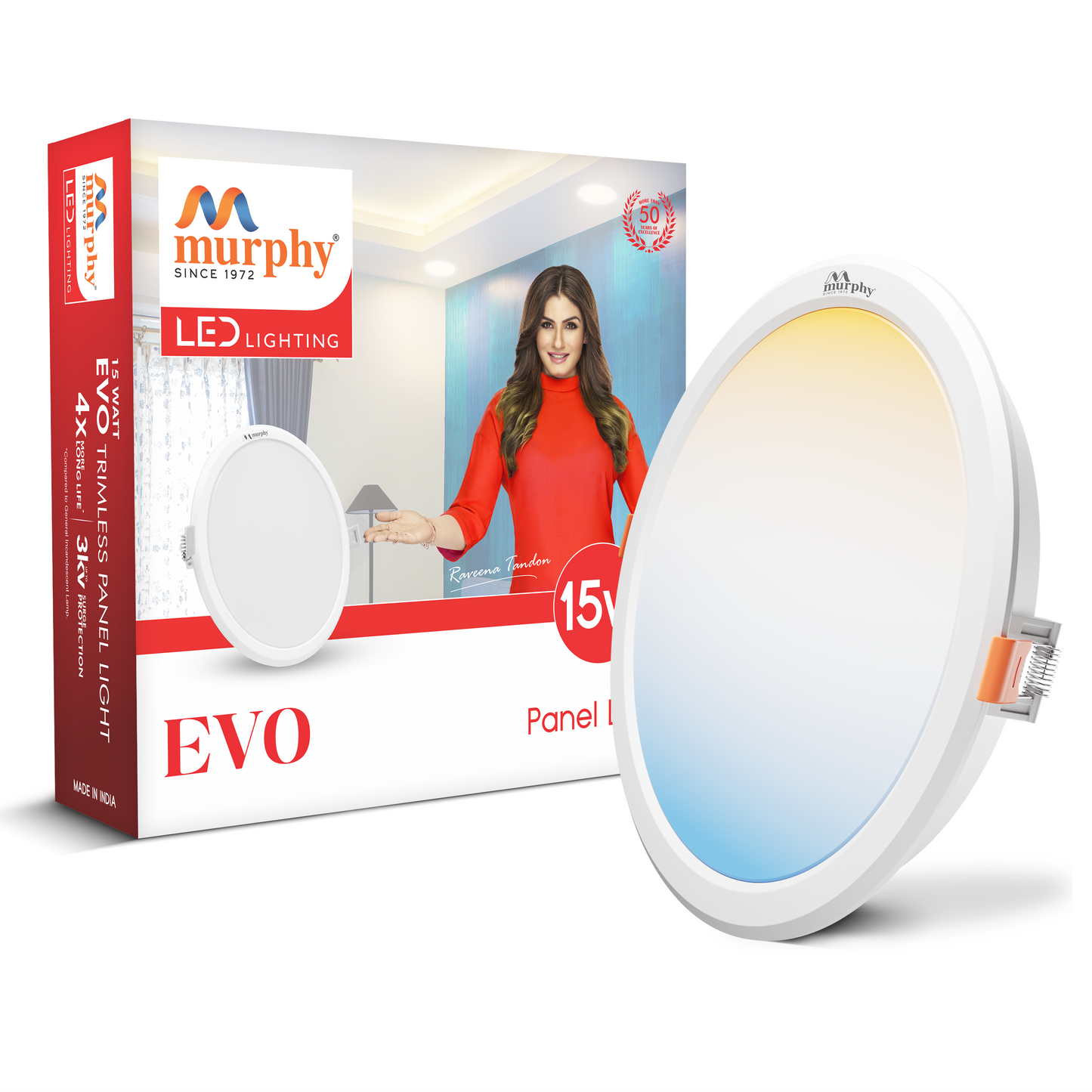 Murphy 15W Evo 3 Color Changing Round Recess Panel Light