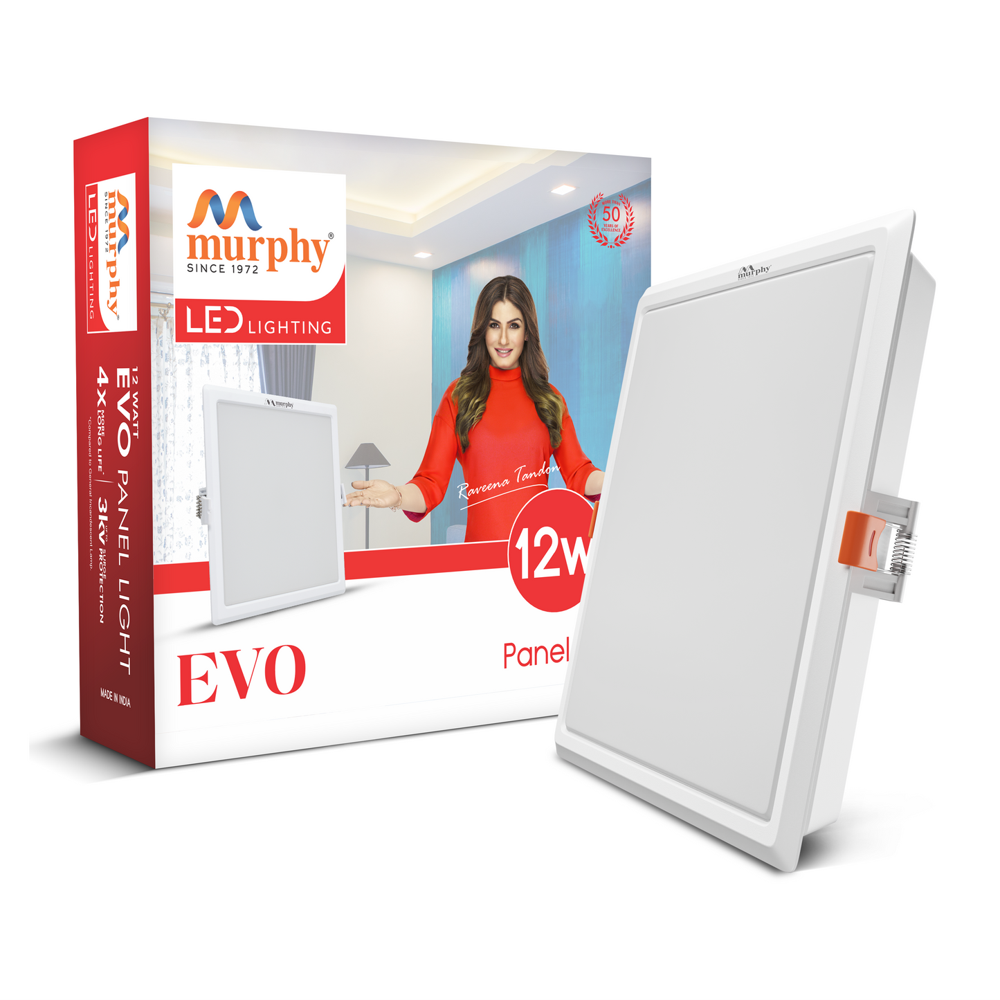 Murphy 12W Evo Square Recess Panel Light