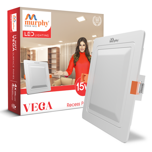 Murphy 15W Vega Square Recess Panel Light