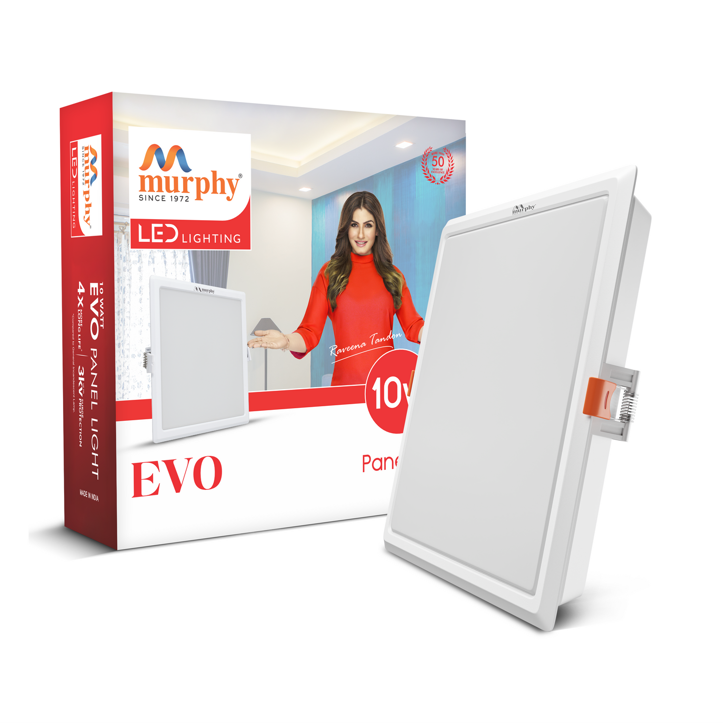 Murphy 10W Evo Square Recess Panel Light