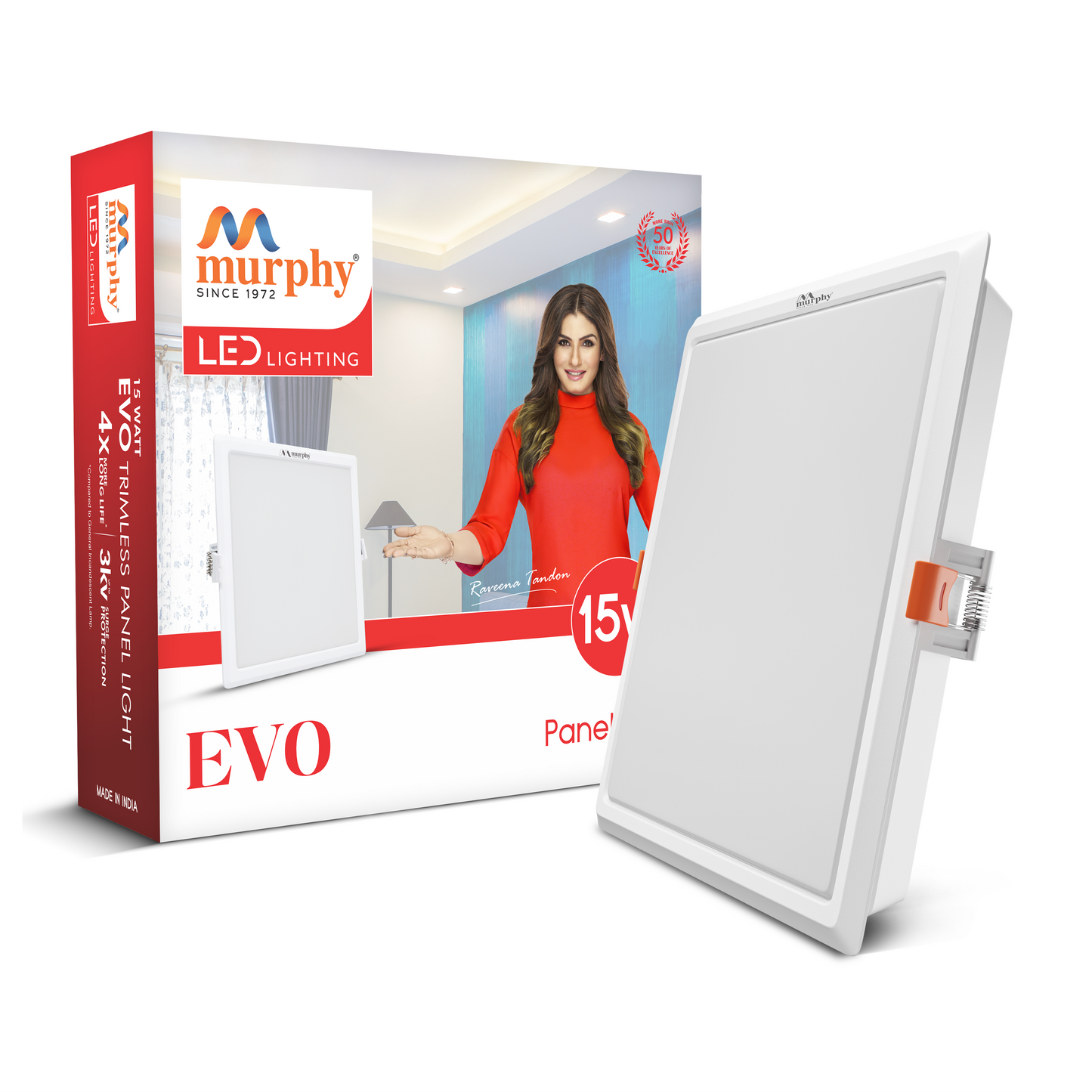 Murphy 15W Evo Square Recess Panel Light