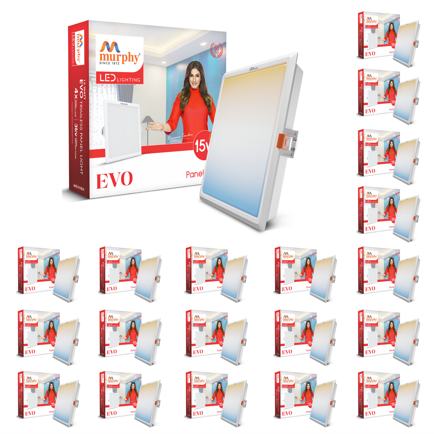 Murphy 15W Evo 3 Color Changing Square Recess Panel Light
