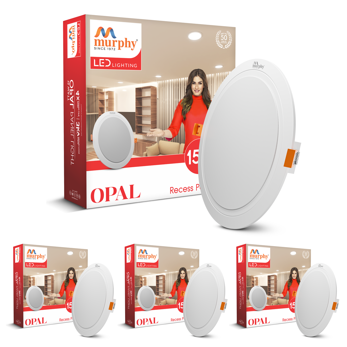 Murphy 15W OPAL Round Recess Panel Light
