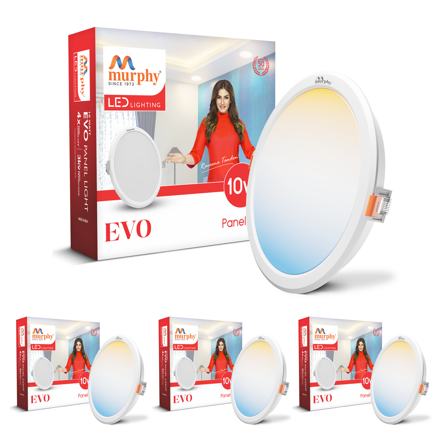 Murphy 10W Evo 3 Color Changing Round Recess Panel Light