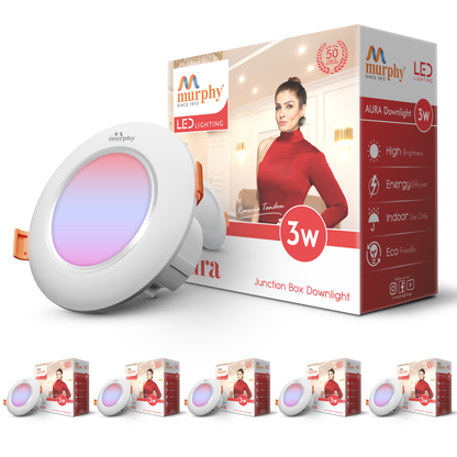 Murphy 3W Aura LED 3-IN-1 Color Changing Down Light : Red+Blue+Pink
