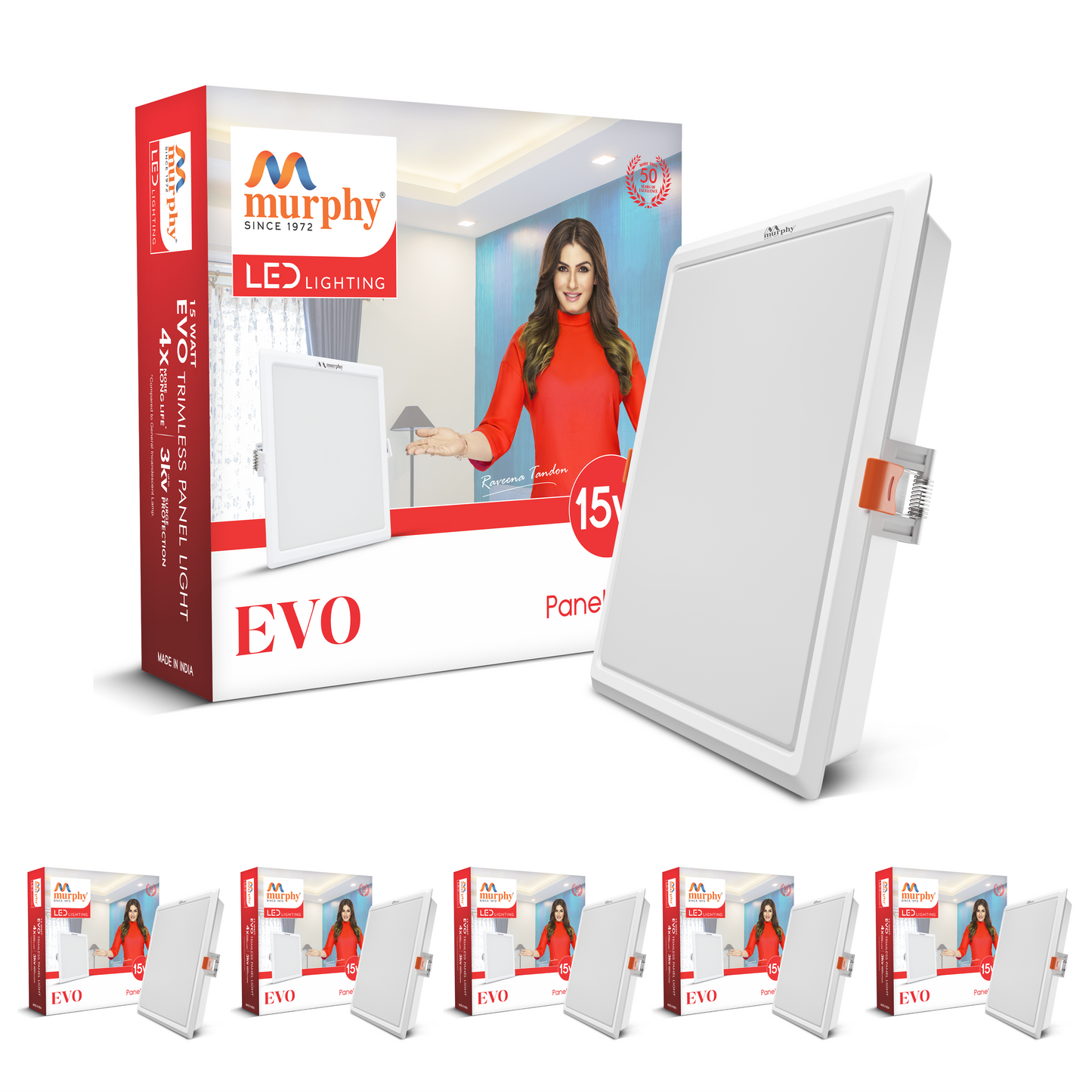Murphy 15W Evo Square Recess Panel Light
