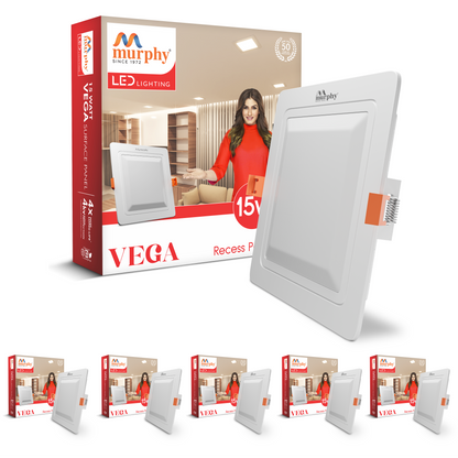 Murphy 15W Vega Square Recess Panel Light
