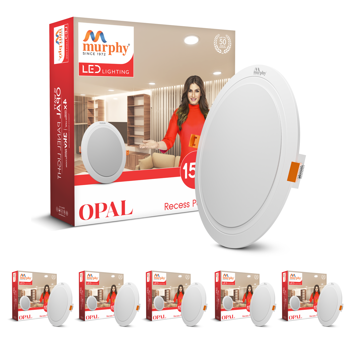 Murphy 15W OPAL Round Recess Panel Light