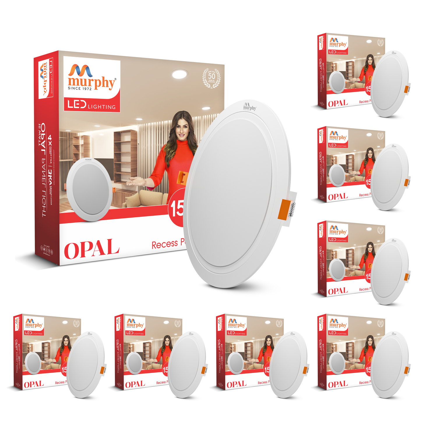 Murphy 15W OPAL Round Recess Panel Light