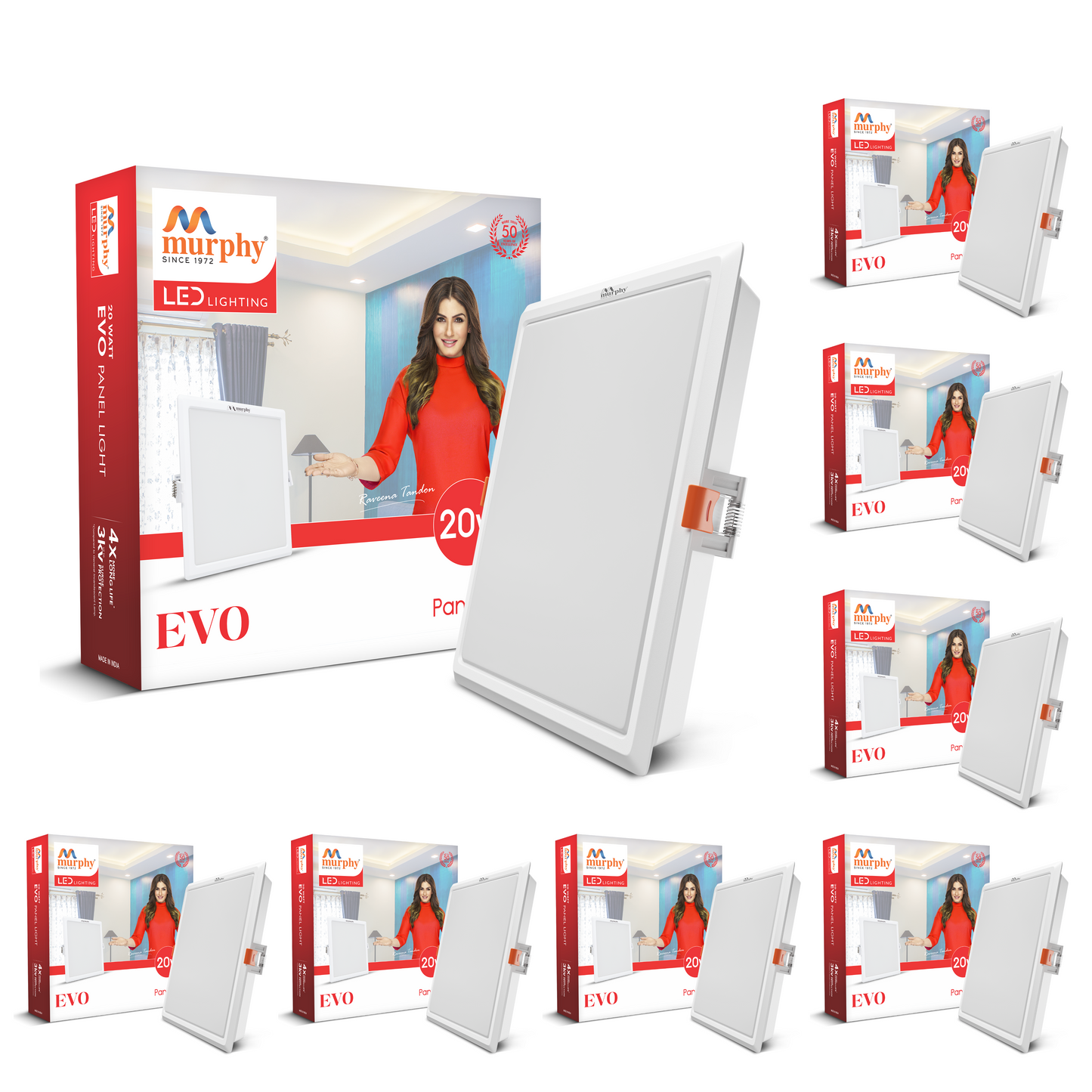 Murphy 20W Evo Square Recess Panel Light