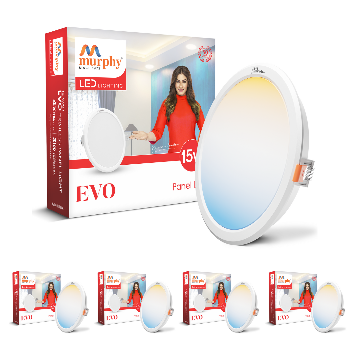 Murphy 15W Evo 3 Color Changing Round Recess Panel Light
