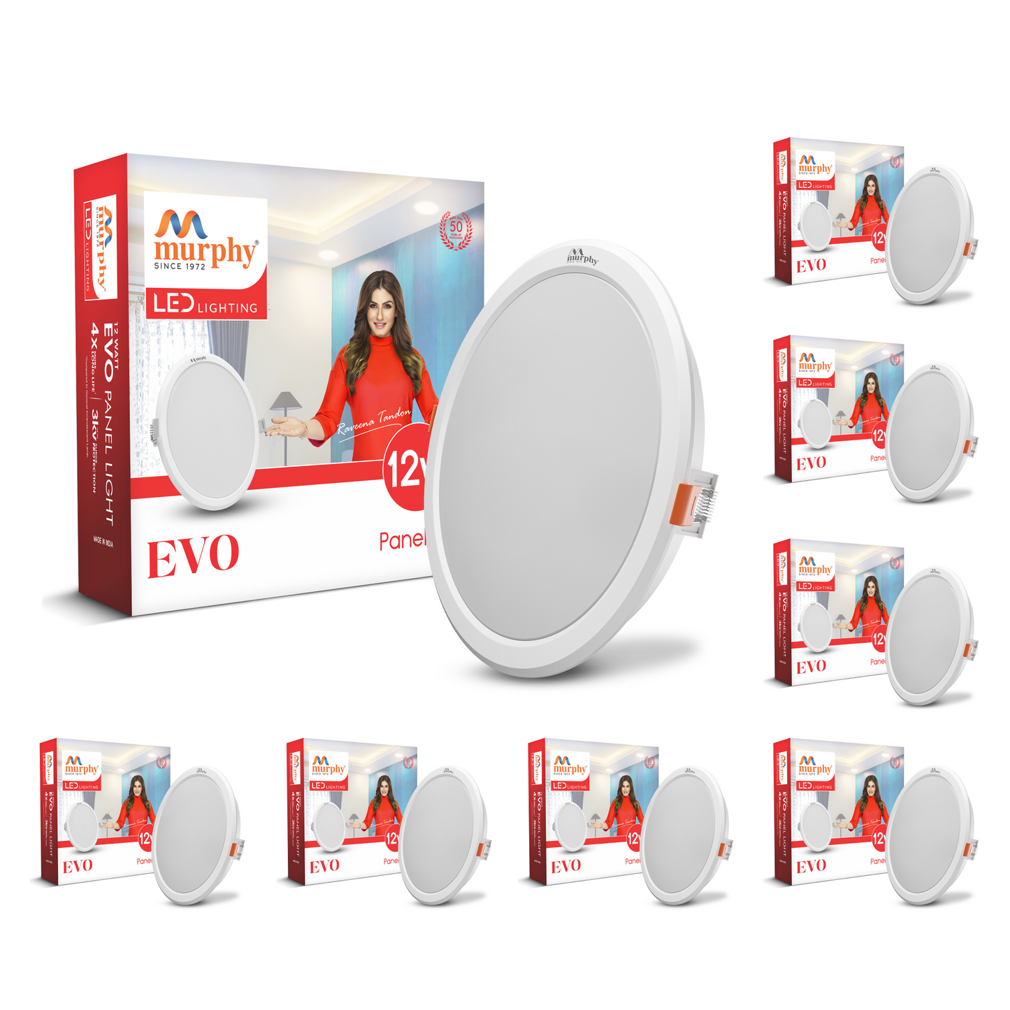 Murphy 12W Evo Round Recess Panel Light