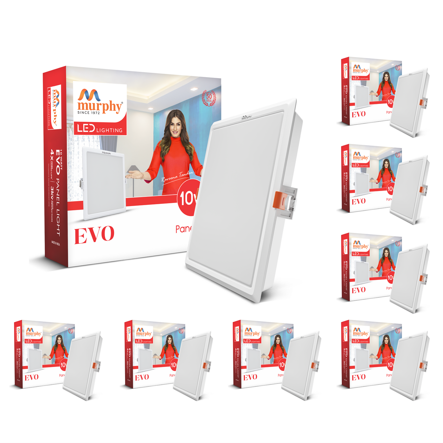 Murphy 10W Evo Square Recess Panel Light