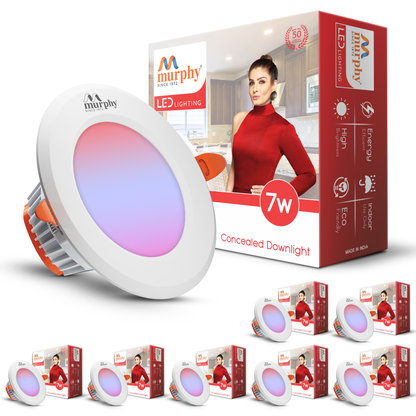 Murphy 7W Vivo LED 3-IN-1 Color Changing Down Light : Red+Blue+Pink