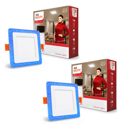 Murphy Bubble 3W+3W Square LED Panel Light | 2-in-1 Glow | Premium Ceiling Light (Clearance Sale)