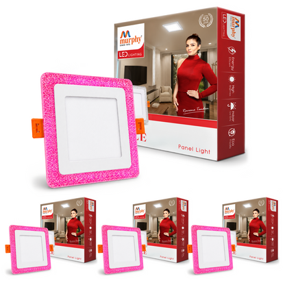 Murphy Bubble 3W+3W Square LED Panel Light | 2-in-1 Glow | Premium Ceiling Light (Clearance Sale)