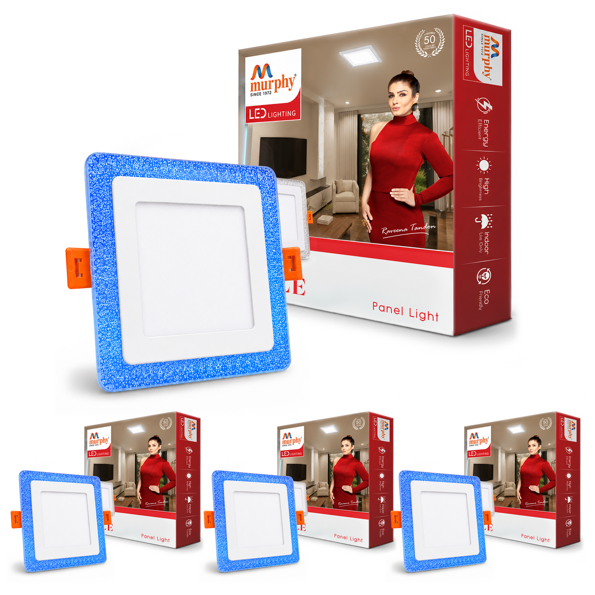 Murphy Bubble 3W+3W Square LED Panel Light | 2-in-1 Glow | Premium Ceiling Light (Clearance Sale)
