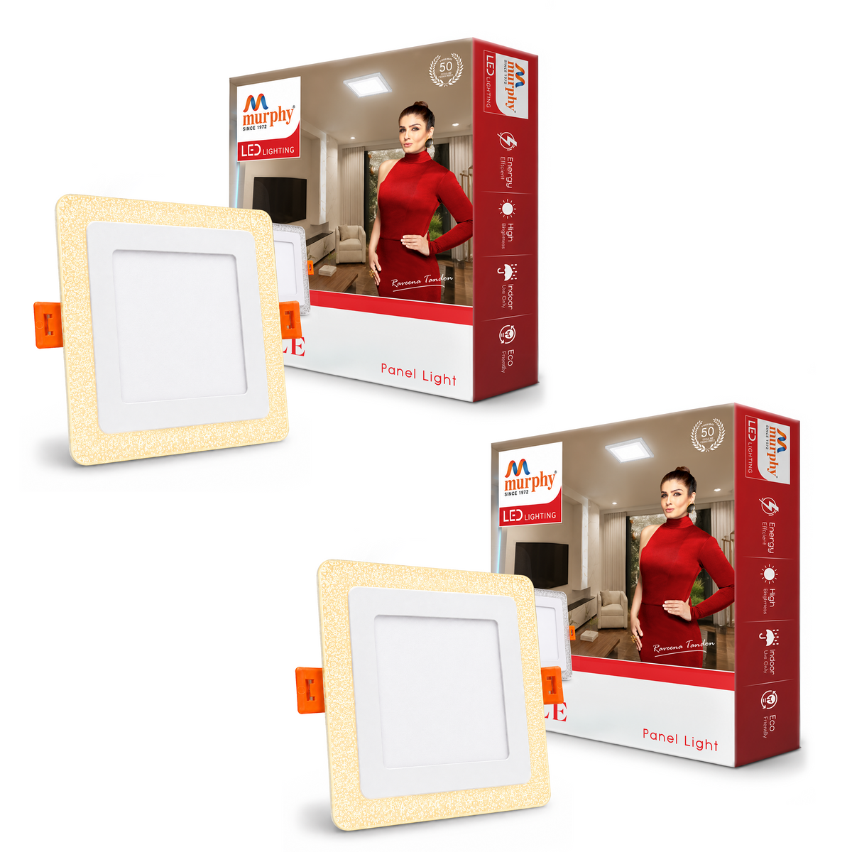 Murphy Bubble 3W+3W Square LED Panel Light | 2-in-1 Glow | Premium Ceiling Light (Clearance Sale)