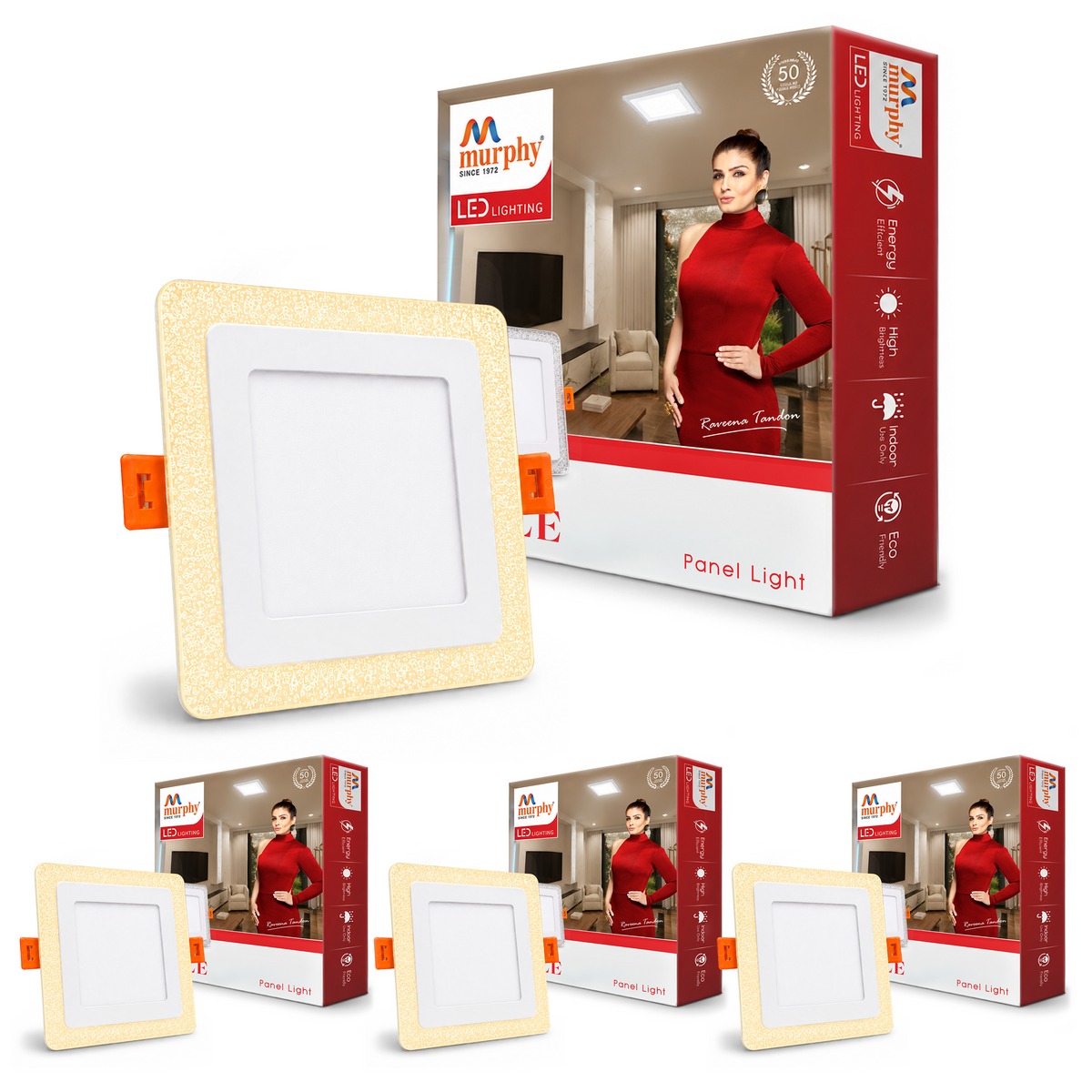 Murphy Bubble 3W+3W Square LED Panel Light | 2-in-1 Glow | Premium Ceiling Light (Clearance Sale)
