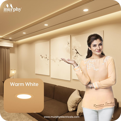 Murphy Crest Premium 12W LED Concealed Down Light |  Slim Modern False Ceiling Lighting | Suitable for 3-Inch Cutout