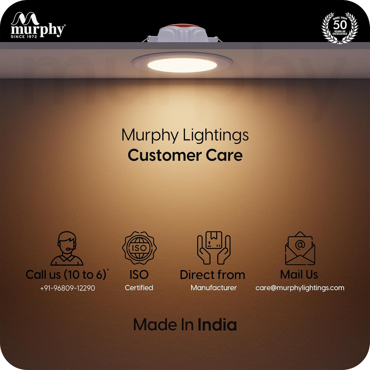 Murphy 12W Round LED Downlight – Recessed Ceiling Light – Murphy Lightings