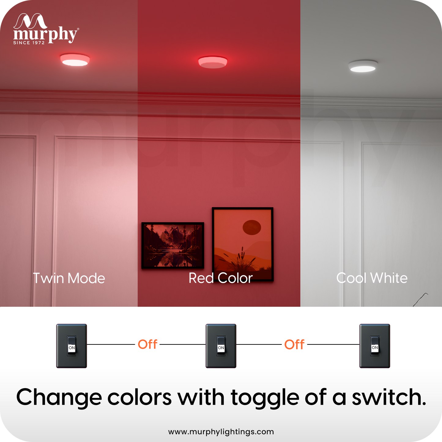 Murphy 7W+7W Twins LED Double Color Deep Junction Box Down Light